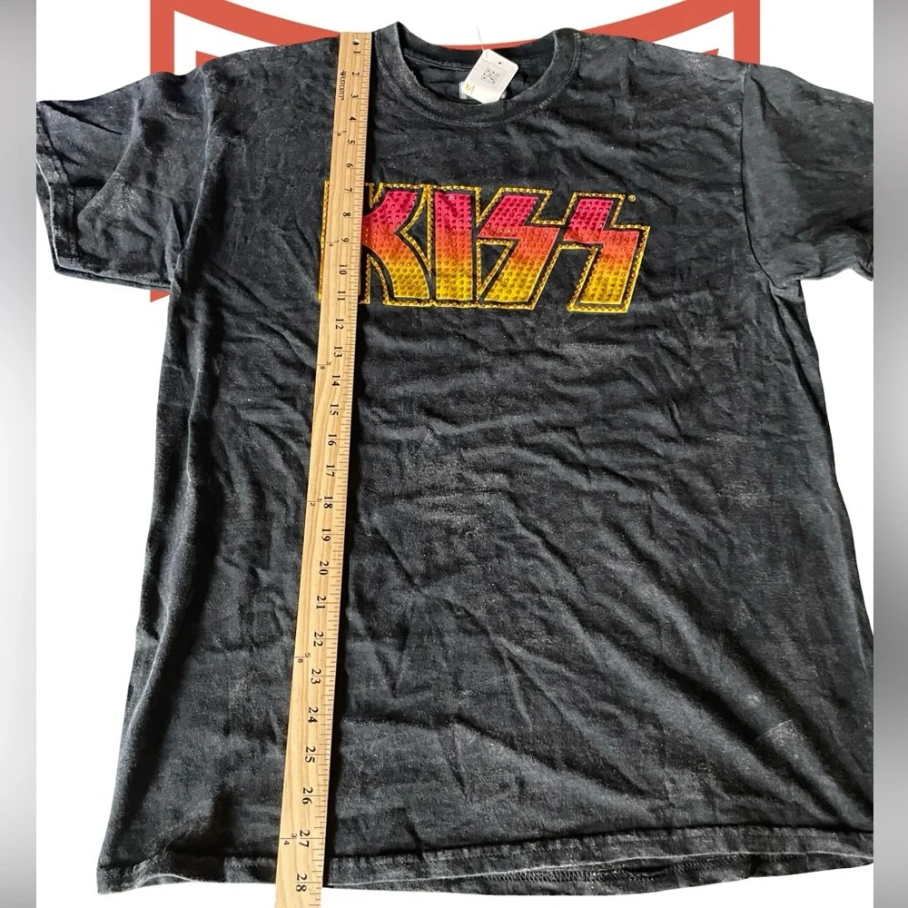 Kiss Kids T-Shirt - Black with Red and Yellow Logo